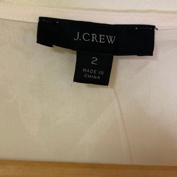 J.Crew Silky Cream Edwardian Buttons Blouse Long Sleeves Size 2 - Picture 4 of 7